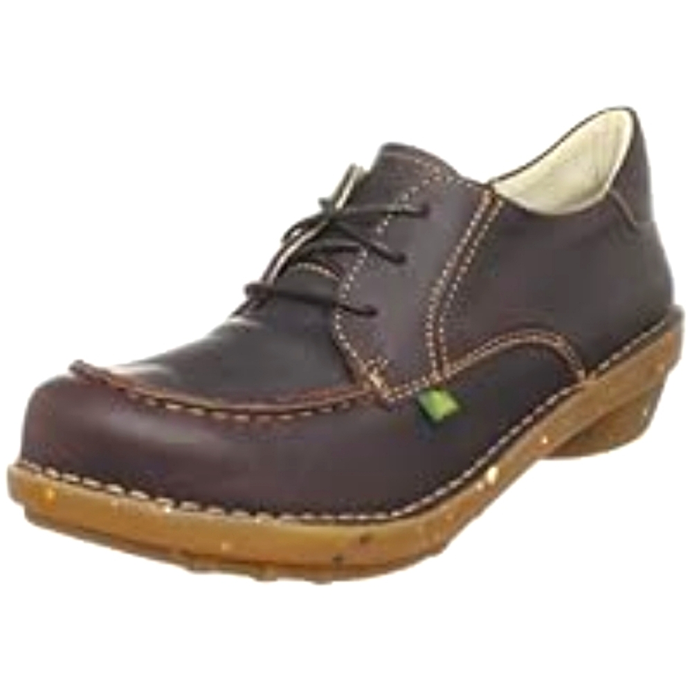 Women's Brown Leather Lace-Up Comfort Shoe